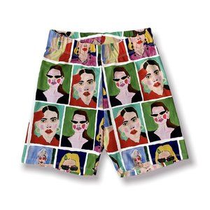 Zara Women’s Bike Cycling Comfy Stretch Shorts Natacha Paschal NWT, Size Medium